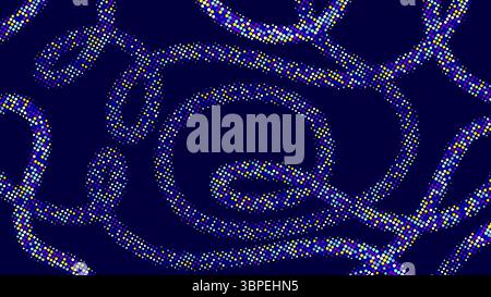 Abstract background withcolorful dotted flowing lines and curves  Stock Vector