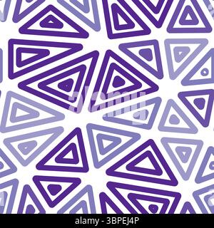Triangles pattern geometric design. Big shape size. Multiple repeated inner triangles. Multiple colors style. Repeatable pattern. Stock Vector