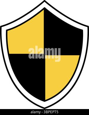 Security Shield, Crime Prevention and Home Security Icons, Vector Illustration Stock Vector