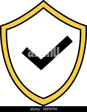 Security Shield, Crime Prevention and Home Security Icons, Vector Illustration Stock Vector