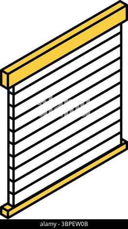 Shuttered window, Crime Prevention and Home Security Isometric Icon, Vector Illustration Stock Vector
