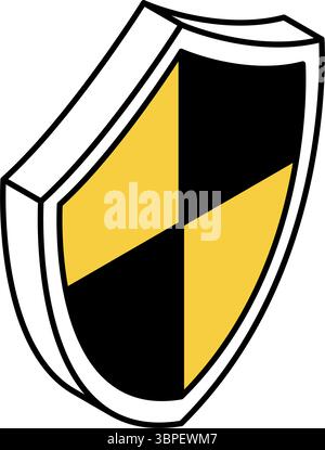 Security Shield, Crime Prevention and Home Security Isometric Icon, Vector Illustration Stock Vector