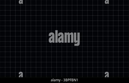Black squared grid texture, graph paper, technical paper. Stock Vector