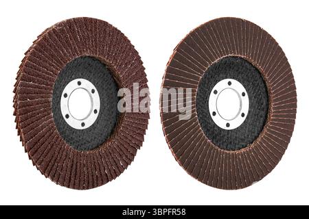 Abrasive disk for grinder isolated on white Stock Photo