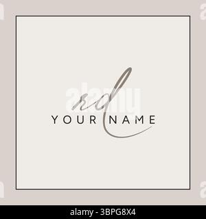 Signature Vector Rd Simple Signature Logo for Alphabet RD - Handwritten Signature for ...