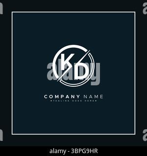 KD Minimal Vector Logo - Simple Business Logo for Monogram K and D Stock Vector