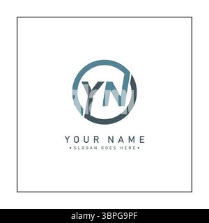 Initial YN Vector Logo - Elegant Monogram Template for letter Y and N for your Business Stock Vector