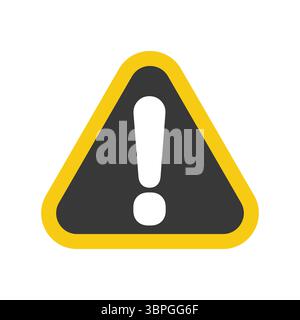 Warning sign with triangle and exclamation mark representing caution, alert, danger, hazard, attention, and safety notice Stock Vector