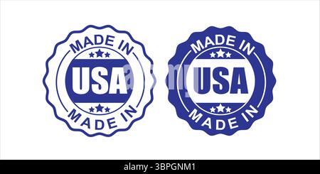 Made in USA Grunge Stamp Vector for American Products Stock Vector