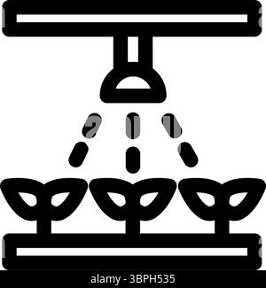 Automatic watering system symbol - Ecological farming icon. Stock Vector
