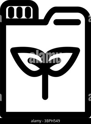 Organic fertilizer container symbol - Ecological farming icon Stock ...