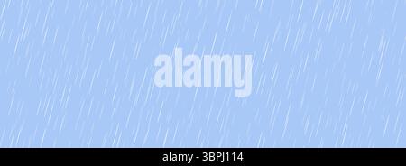 Heavy rain seamless pattern. Blue color pouring rain texture. Repeating falling water drops background. Sleet, hail or snow precipitation wallpaper. Diagonal downpour backdrop. Vector Stock Vector