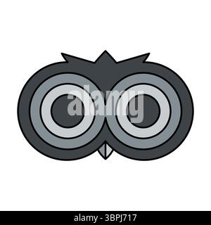 owl eyes logo vector illustration Stock Vector