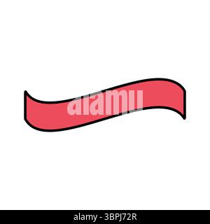 red ribbon banner design vector illustration Stock Vector