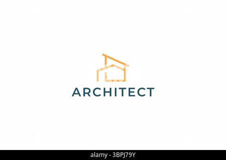 Minimalist House Logo for Business Property Real Estate  Architect Brand Identity Stock Vector