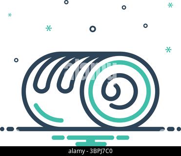 Icon for chocolate roll, chocolate Stock Vector