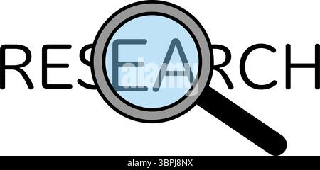 Simple line drawing icon of search images, Vector Illustration Stock Vector