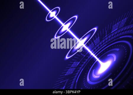 Abstract Digital technology laser beam background, network communication concept, Vector illustration Stock Vector