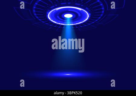 Futuristic technology hologram vision design, innovation future concept background, Vector illustration Stock Vector