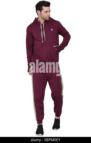 Mens hoodies/sweatshirts/sweatpants on white background Stock Photo