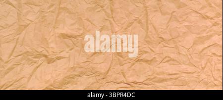 Crumpled brown paper texture. Abstract beige background with wrinkled cardboard texture. Vector illustration horizontal fold crumpled empty Stock Vector