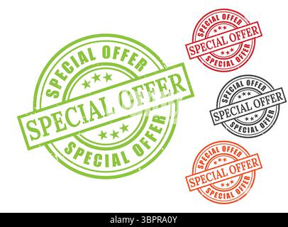 A Special Offer Stamp Vector Set, Discount Promotion Label Stock Vector
