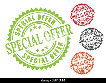 A Limited Offer Stamp Vector Set, Discount Promotion Seal Icons Stock Vector
