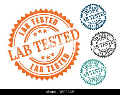 A Laboratory Tested Icons, Verified Product Quality Label Set Stock Vector