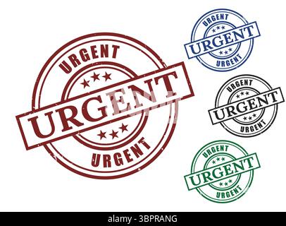 A Urgent Stamp Vector Set, Important Notice Mark Stock Vector