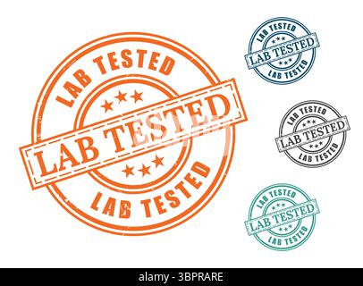 A Tested for Safety Labels, Lab Certified Product Stamp Vector Pack Stock Vector