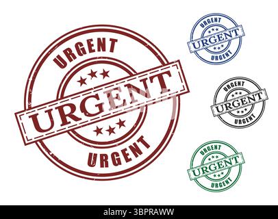 A Priority Notice Stamp Set, Urgent Message Label Vector Icons Stock Vector