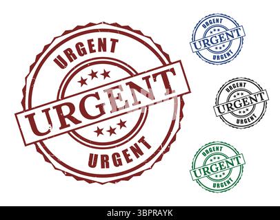 A Urgent Attention Seals, Important Label Stamp Vector Icons Stock Vector
