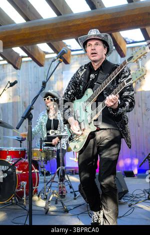 The ReViberators, Surf Rock group, Vancouver International Jazz Festival, Vancouver, British Columbia, Canada Stock Photo