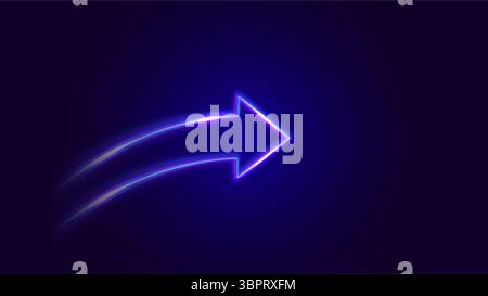 Abstract gaming background with glowing play button. Press to play. Start button. Stock Vector