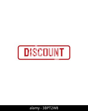 Red discount stamp sale offer Stock Vector