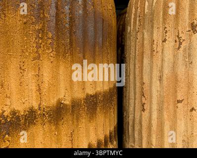 Close-up of plant pots with rough surface and aged look Stock Photo