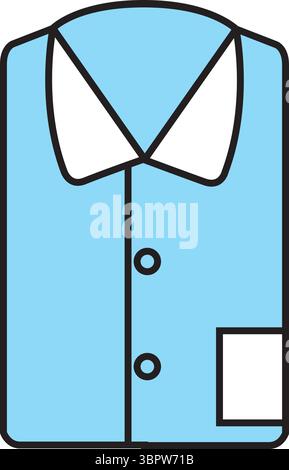 dress shirt icon. Line, solid and filled outline colorful version, outline and filled vector sign. Idea Symbol, logo illustration. Vector graphics Stock Vector