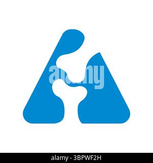 Initial Letter A Orthopedic Health Bone Logo Design Vector Template Stock Vector