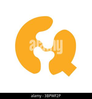 Initial Letter Q Orthopedic Health Bone Logo Design Vector Template Stock Vector