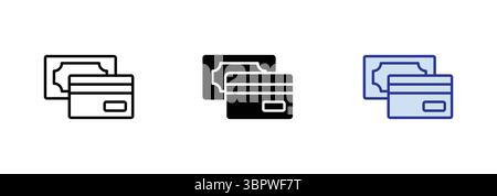 Credit card symbol debit card vector icon. Simple bank debit card vector on white background. Stock Vector