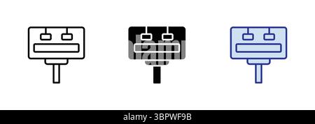 Advertising billboard icon in unique design. billboard glyph icon Stock Vector