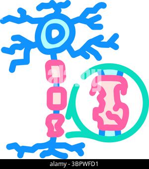multiple sclerosis disease line icon vector illustration Stock Vector ...