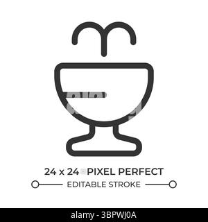 Public water fountain line ui icon Stock Vector