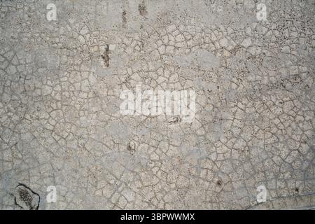 Gray concrete floor or wall texture with small cracks pattern Stock Photo