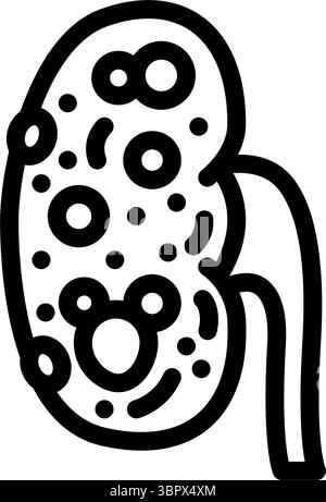 polycystic kidney disease line icon vector illustration Stock Vector ...