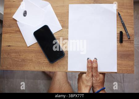 Fingerprint. Biometric authentication, biometric data, data collection Stock Photo
