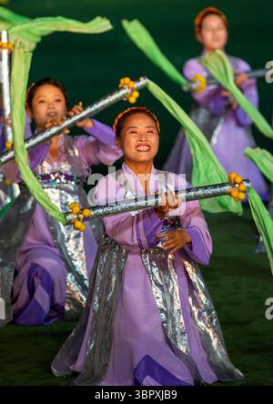 North Korean women during Arirang mass games at may day stadium, DGC