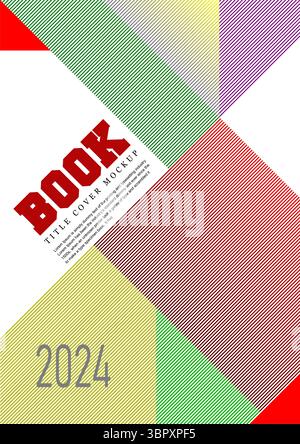 Vector illustration. Abstract geometric background set. Design element for cover, poster, book cover, brochure, headline. Color linear shapes. Line ar Stock Vector