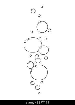Bubbles fizzy foam doodle sketch hand drawn. Line shampoo bubbles ...