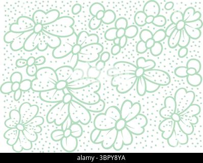Seamless Floral Pattern Background, Decorative Flower Design, Elegant Botanical Texture Stock Vector
